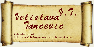 Velislava Tančević vizit kartica